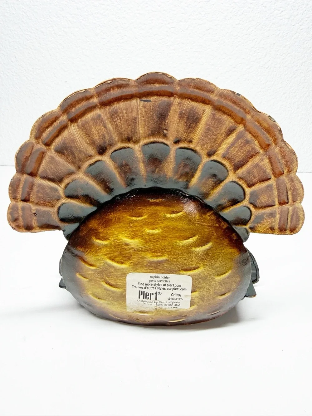 Pier 1 Metal Turkey Napkin Holder